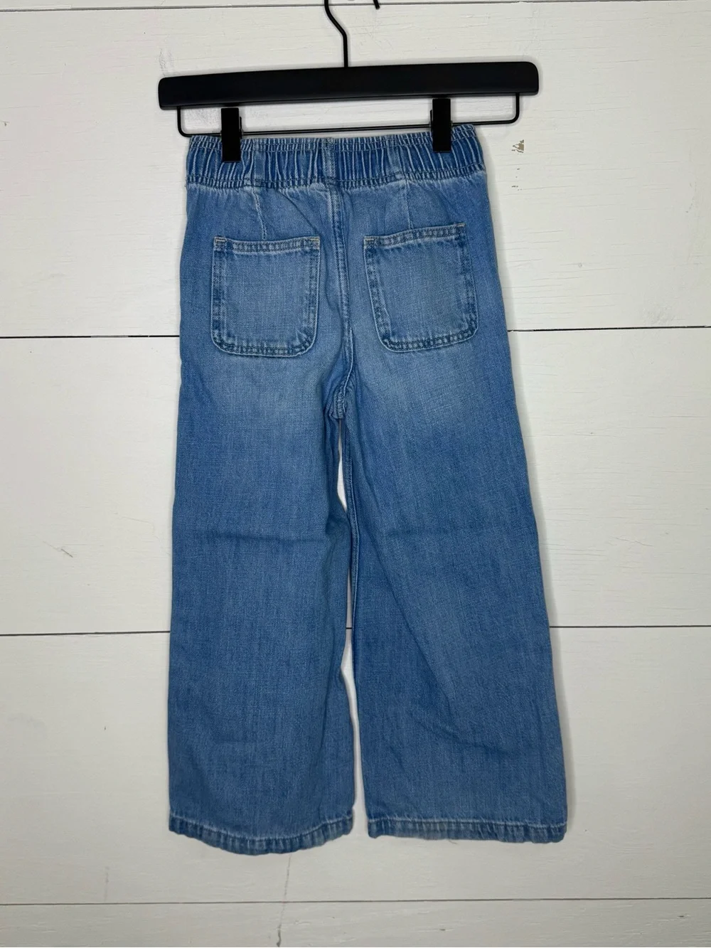GAP Denim • Kids Easy Wide-Leg Pull-On Jeans in Faded Blue Size Small